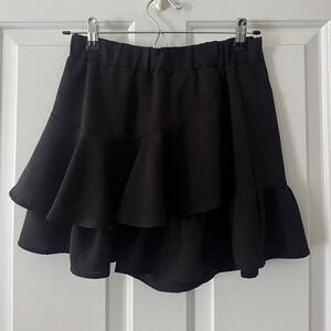 Zara Black Ruffle Skort